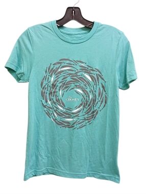 The Chosen Teal Graphic Crew Neck Tee Unisex Size Small